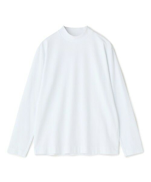 MEN'S BIGI / メンズビギ Tシャツ | アクティブテーラー シルケットスムース UネックロングTシャツ［シルケット加工/抗菌防臭/帯電防止］（ホワイト）
