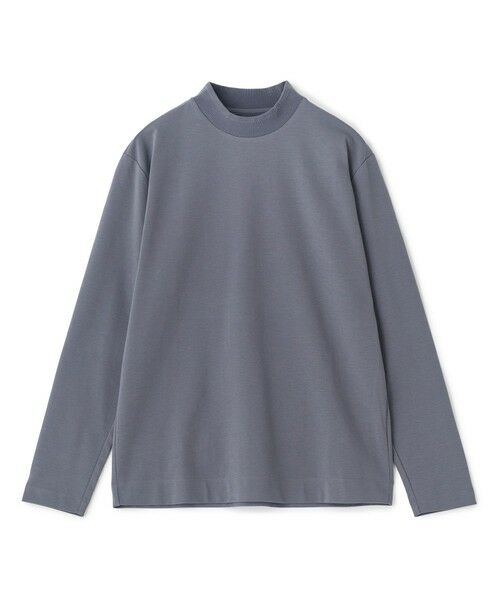 MEN'S BIGI / メンズビギ Tシャツ | アクティブテーラー シルケットスムース UネックロングTシャツ［シルケット加工/抗菌防臭/帯電防止］（グレー）