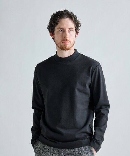 MEN'S BIGI / メンズビギ Tシャツ | アクティブテーラー シルケットスムース UネックロングTシャツ［シルケット加工/抗菌防臭/帯電防止］ | 詳細14
