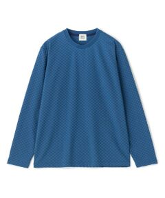MEN'S BIGI / メンズビギ Tシャツ | リンクスジャカード 変形クルーネックロングTシャツ［抗菌防臭］