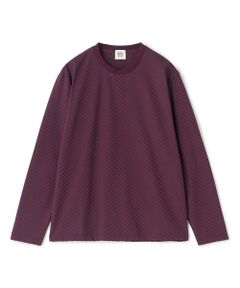 MEN'S BIGI / メンズビギ Tシャツ | リンクスジャカード 変形クルーネックロングTシャツ［抗菌防臭］