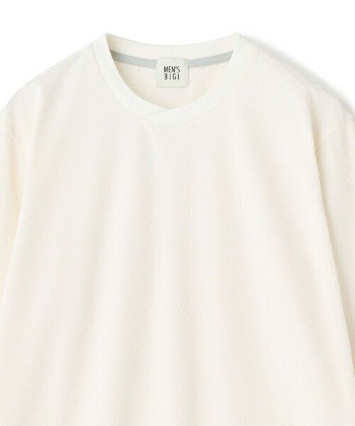 MEN'S BIGI / メンズビギ Tシャツ | リンクスジャカード 変形クルーネックロングTシャツ［抗菌防臭］ | 詳細6