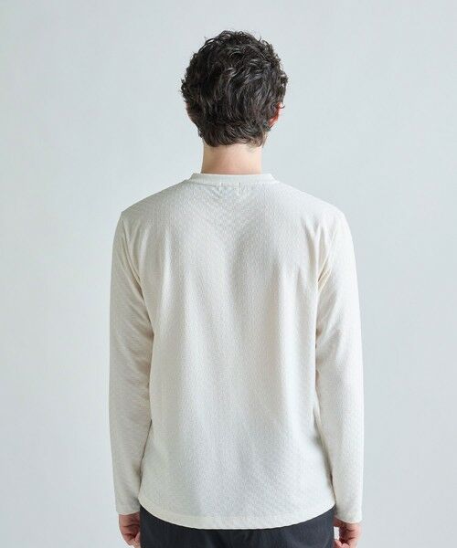 MEN'S BIGI / メンズビギ Tシャツ | リンクスジャカード 変形クルーネックロングTシャツ［抗菌防臭］ | 詳細3
