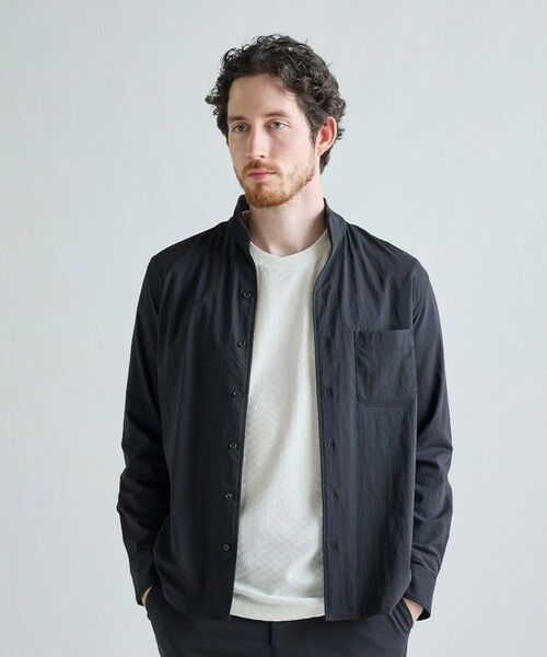 MEN'S BIGI / メンズビギ Tシャツ | リンクスジャカード 変形クルーネックロングTシャツ［抗菌防臭］ | 詳細4