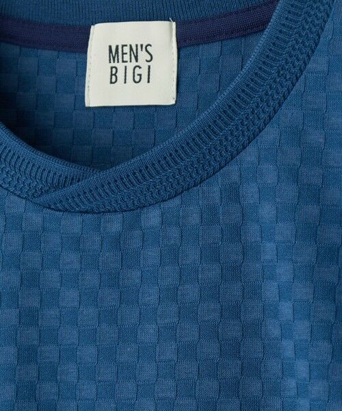 MEN'S BIGI / メンズビギ Tシャツ | リンクスジャカード 変形クルーネックロングTシャツ［抗菌防臭］ | 詳細17
