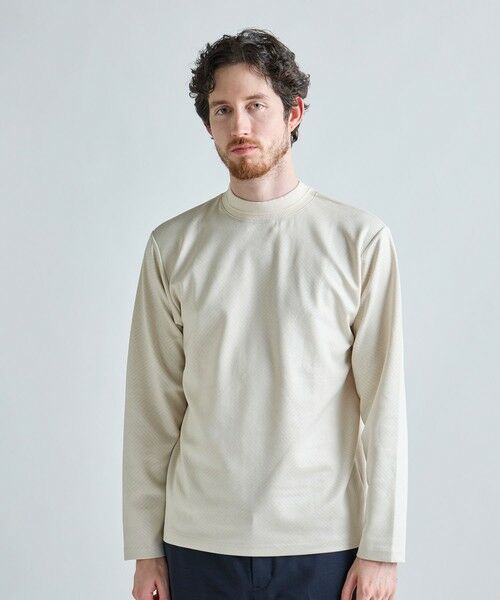 MEN'S BIGI / メンズビギ Tシャツ | テックスエードダンボールモックネックT | 詳細1