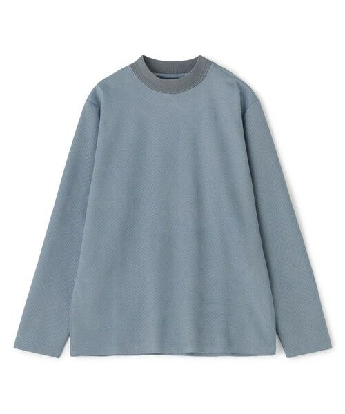 MEN'S BIGI / メンズビギ Tシャツ | テックスエードダンボールモックネックT（ブルー）