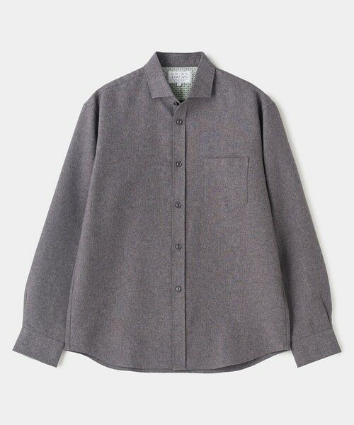 MEN'S BIGI / メンズビギ シャツ・ブラウス | メランジシャンブレーシャツ〈ウォッシャブル〉（チャコールグレー）