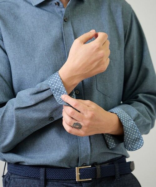 MEN'S BIGI / メンズビギ シャツ・ブラウス | メランジシャンブレーシャツ〈ウォッシャブル〉 | 詳細10