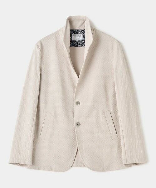 MEN'S BIGI / メンズビギ その他アウター | ハニカムジャガードスタンドカラージャケット[ストレッチ/ハンドウォッシャブル]（ベージュ）
