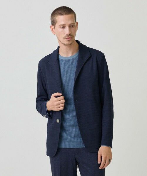 MEN'S BIGI / メンズビギ その他アウター | ハニカムジャガードスタンドカラージャケット[ストレッチ/ハンドウォッシャブル] | 詳細12