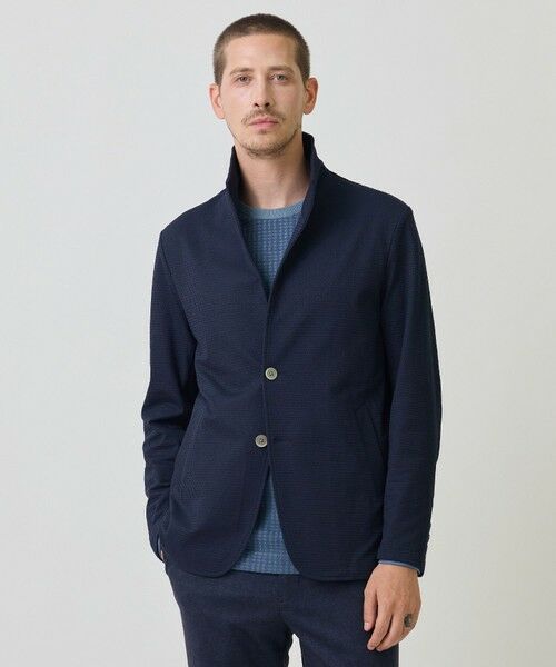 MEN'S BIGI / メンズビギ その他アウター | ハニカムジャガードスタンドカラージャケット[ストレッチ/ハンドウォッシャブル] | 詳細13