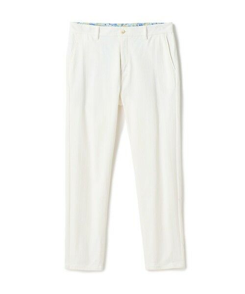 MEN'S BIGI / メンズビギ その他パンツ | ハイパーストレッチヘリンボンパンツ[スーパーストレッチ/ハンドウォッシャブル]（ホワイト）