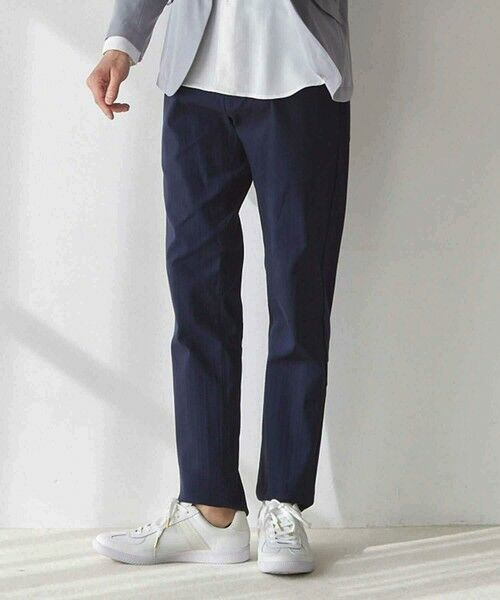 MEN'S BIGI / メンズビギ その他パンツ | ハイパーストレッチヘリンボンパンツ[スーパーストレッチ/ハンドウォッシャブル]（ダークネイビー）