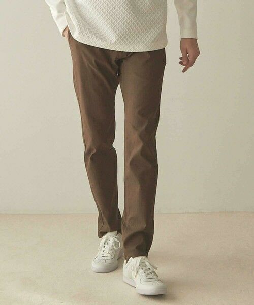 MEN'S BIGI / メンズビギ その他パンツ | ハイパーストレッチヘリンボンパンツ[スーパーストレッチ/ハンドウォッシャブル]（ライトブラウン）