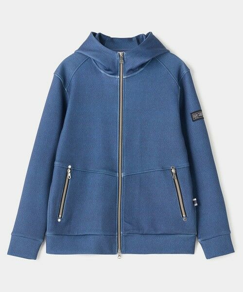 MEN'S BIGI / メンズビギ ブルゾン | BLACK LINE ポンチジップアップフーディ[ストレッチ/ハンドウォッシャブル]（ネイビー）