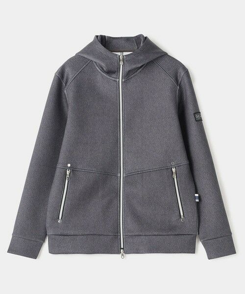 MEN'S BIGI / メンズビギ ブルゾン | BLACK LINE ポンチジップアップフーディ[ストレッチ/ハンドウォッシャブル]（ブラック系）