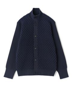 MEN'S BIGI / メンズビギ カーディガン・ボレロ | Amossa ブロックチェック フロントジップカーディガン