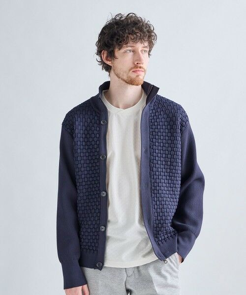 MEN'S BIGI / メンズビギ カーディガン・ボレロ | Amossa ブロックチェック フロントジップカーディガン | 詳細5