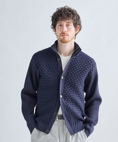 MEN'S BIGI / メンズビギ カーディガン・ボレロ | Amossa ブロックチェック フロントジップカーディガン | 詳細8