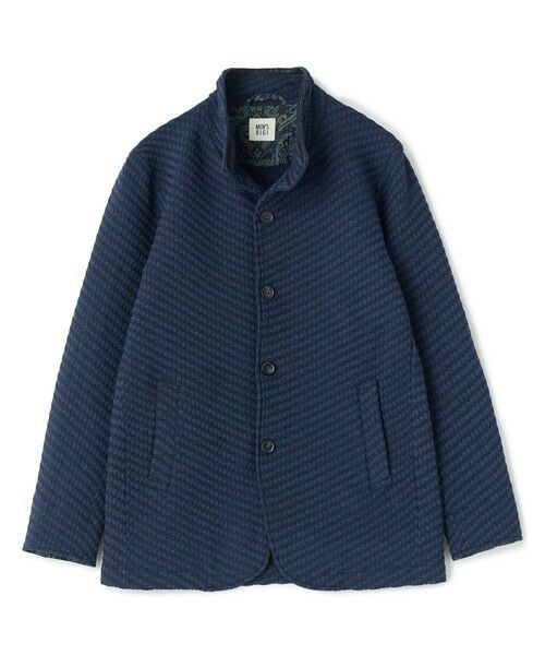 MEN'S BIGI / メンズビギ その他アウター | ブリスターニットジャカード スタンドジャケット（ネイビー）