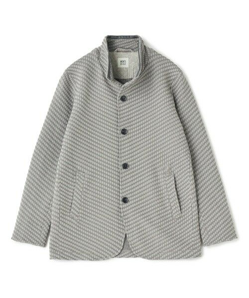 MEN'S BIGI / メンズビギ その他アウター | ブリスターニットジャカード スタンドジャケット（グレー系）