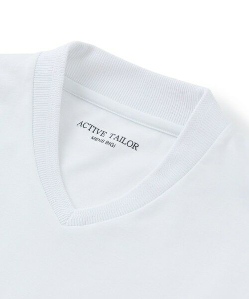 MEN'S BIGI / メンズビギ Tシャツ | アクティブテーラー シルケットスムース VネックロングTシャツ［シルケット加工/抗菌防臭/帯電防止］ | 詳細8