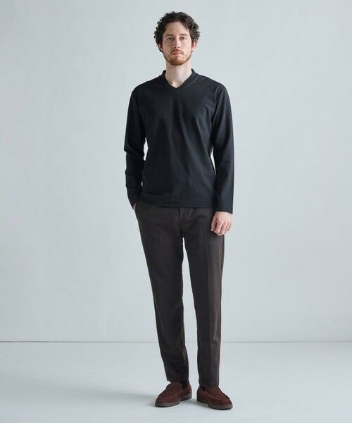 MEN'S BIGI / メンズビギ Tシャツ | アクティブテーラー シルケットスムース VネックロングTシャツ［シルケット加工/抗菌防臭/帯電防止］ | 詳細17