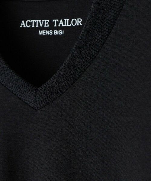 MEN'S BIGI / メンズビギ Tシャツ | アクティブテーラー シルケットスムース VネックロングTシャツ［シルケット加工/抗菌防臭/帯電防止］ | 詳細18
