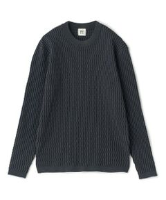 MEN'S BIGI / メンズビギ Tシャツ | ブリスタージャカード 変形ケーブルモックネックロングTEE