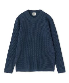 MEN'S BIGI / メンズビギ Tシャツ | ブリスタージャカード 変形ケーブルモックネックロングTEE