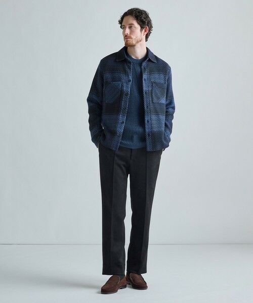 MEN'S BIGI / メンズビギ Tシャツ | ブリスタージャカード 変形ケーブルモックネックロングTEE | 詳細18