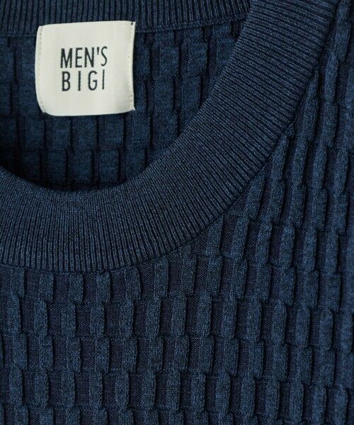 MEN'S BIGI / メンズビギ Tシャツ | ブリスタージャカード 変形ケーブルモックネックロングTEE | 詳細19