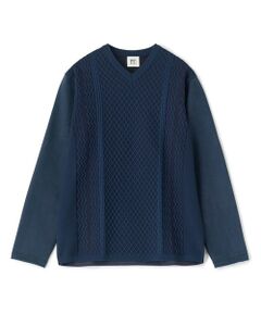 MEN'S BIGI / メンズビギ Tシャツ | アランパネル ニットコンビVネックロングTEE