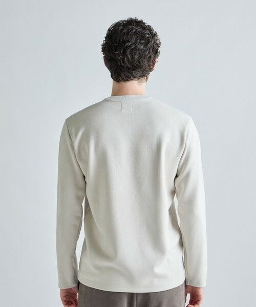 MEN'S BIGI / メンズビギ Tシャツ | アランパネル ニットコンビVネックロングTEE | 詳細3