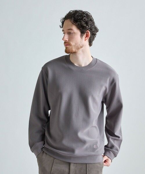 MEN'S BIGI / メンズビギ スウェット | ジョーゼットボンディング モックネックプルオーバー | 詳細13