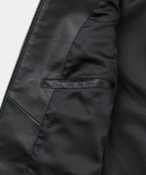 MEN'S BIGI / メンズビギ レザーブルゾン・ジャケット | シープスキン シングルライダースジャケット | 詳細18