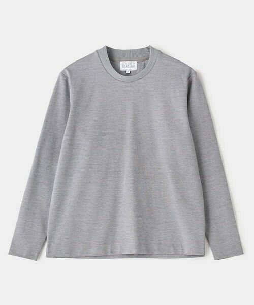 MEN'S BIGI / メンズビギ Tシャツ | シルケットスムースクルーネックテイラーTシャツ（グレー）