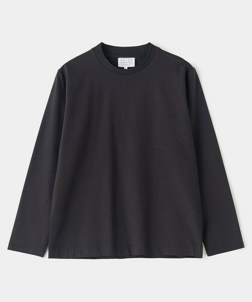 MEN'S BIGI / メンズビギ Tシャツ | シルケットスムースクルーネックテイラーTシャツ（ブラック）