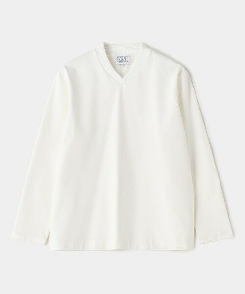MEN'S BIGI / メンズビギ Tシャツ | シルケットスムースVネックテイラーTシャツ（ホワイト）