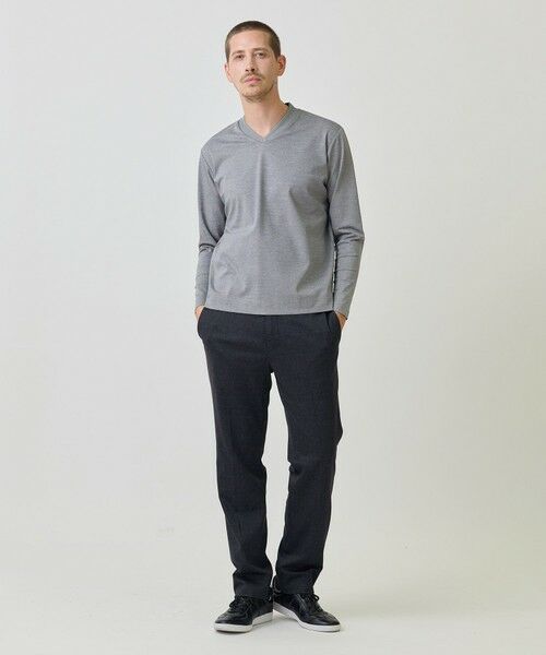 MEN'S BIGI / メンズビギ Tシャツ | シルケットスムースVネックテイラーTシャツ | 詳細10