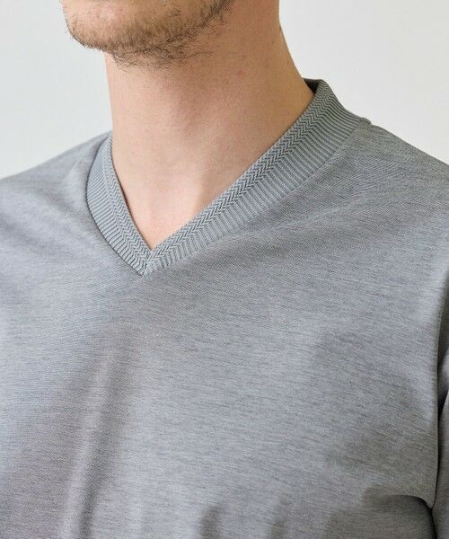 MEN'S BIGI / メンズビギ Tシャツ | シルケットスムースVネックテイラーTシャツ | 詳細12
