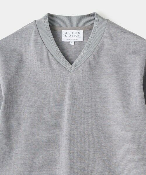 MEN'S BIGI / メンズビギ Tシャツ | シルケットスムースVネックテイラーTシャツ | 詳細15