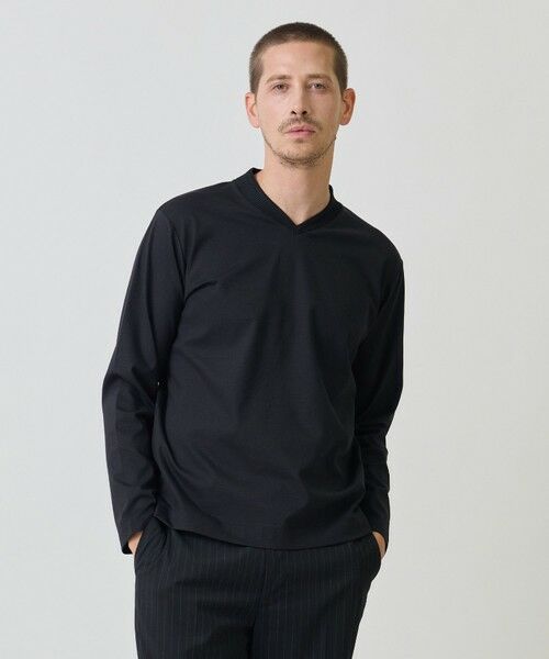 MEN'S BIGI / メンズビギ Tシャツ | シルケットスムースVネックテイラーTシャツ | 詳細21