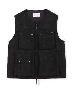 【50th Anniv . 菊池武夫】HARRIS TWEED COLOR NEP VEST 