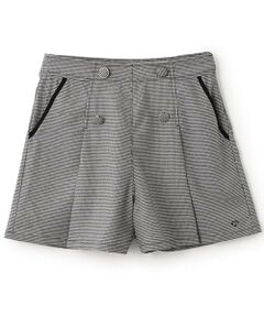 mezzo piano junior / メゾピアノジュニア ショート・ハーフ・半端丈パンツ | 【人気商品再入荷】【直営店で取り扱い無し】くるみボタンショートパンツ