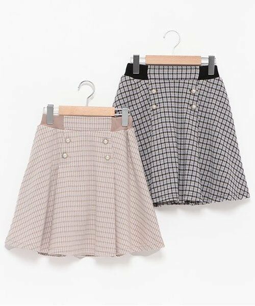 mezzo piano junior / メゾピアノジュニア ショート・ハーフ・半端丈パンツ | 【人気商品再入荷】【直営店で取り扱い無し】千鳥柄スカパン | 詳細9