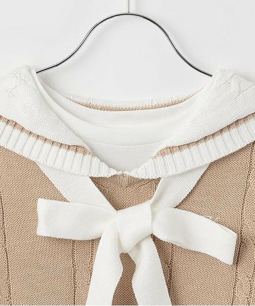 mezzo piano junior / メゾピアノジュニア ニット・セーター | 【人気商品再入荷】【直営店で取り扱い無し】セーラーベスト＆長袖Tシャツセット | 詳細3