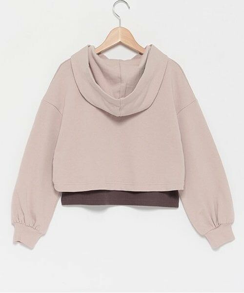 mezzo piano junior / メゾピアノジュニア パーカー | 【人気商品再入荷】【直営店で取り扱い無し】短丈パーカ＆タンクトップセット | 詳細1