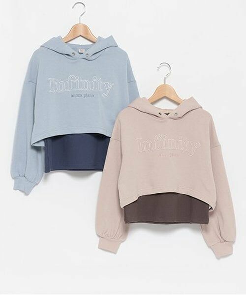 mezzo piano junior / メゾピアノジュニア パーカー | 【人気商品再入荷】【直営店で取り扱い無し】短丈パーカ＆タンクトップセット | 詳細12